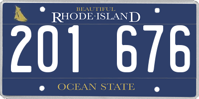 RI license plate 201676