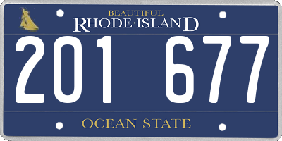 RI license plate 201677