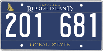 RI license plate 201681