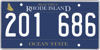 RI license plate 201686