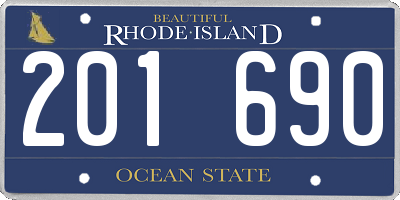 RI license plate 201690