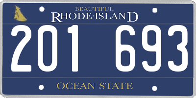 RI license plate 201693