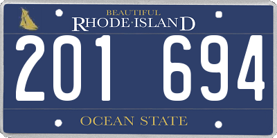 RI license plate 201694