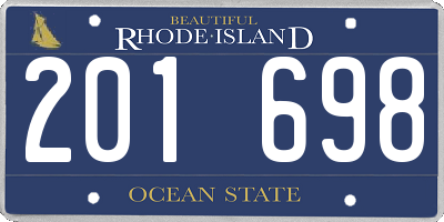 RI license plate 201698