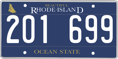 RI license plate 201699