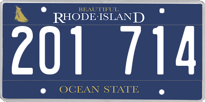 RI license plate 201714