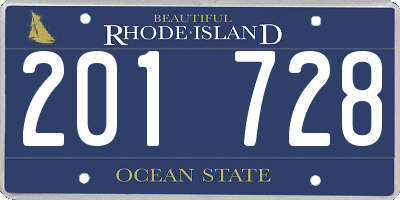 RI license plate 201728