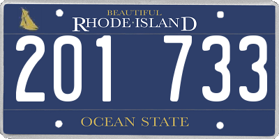 RI license plate 201733