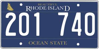 RI license plate 201740
