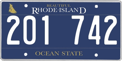 RI license plate 201742