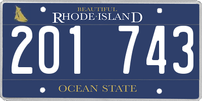 RI license plate 201743