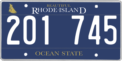 RI license plate 201745