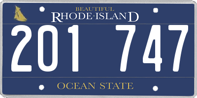 RI license plate 201747