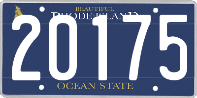RI license plate 20175