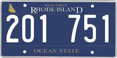 RI license plate 201751