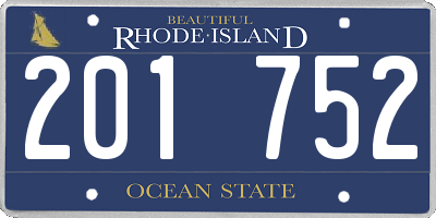RI license plate 201752
