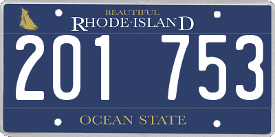 RI license plate 201753