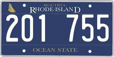RI license plate 201755