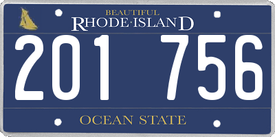 RI license plate 201756