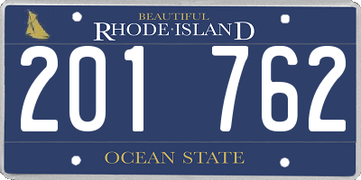 RI license plate 201762