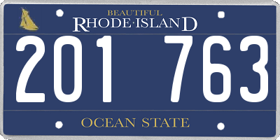 RI license plate 201763