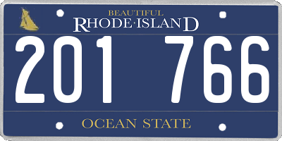 RI license plate 201766