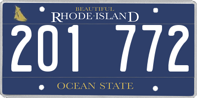 RI license plate 201772