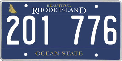 RI license plate 201776