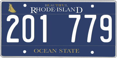 RI license plate 201779