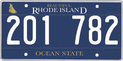 RI license plate 201782