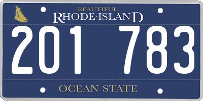 RI license plate 201783