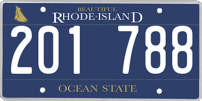 RI license plate 201788
