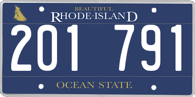 RI license plate 201791