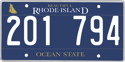 RI license plate 201794