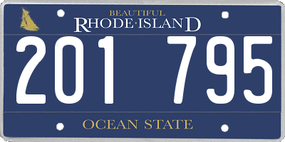 RI license plate 201795