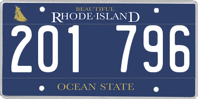 RI license plate 201796