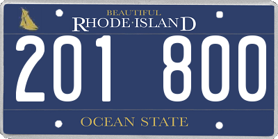 RI license plate 201800