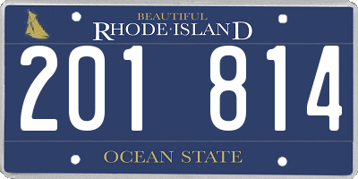 RI license plate 201814