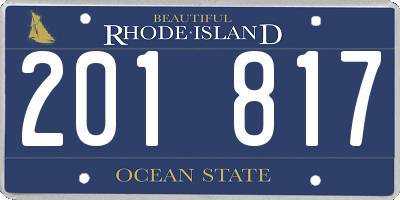 RI license plate 201817
