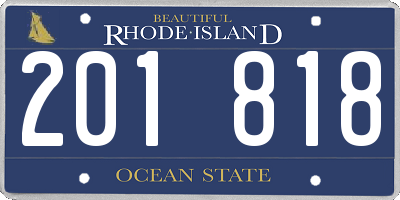 RI license plate 201818