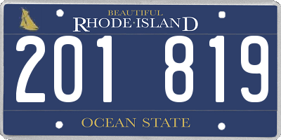 RI license plate 201819