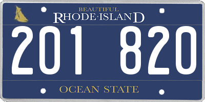 RI license plate 201820
