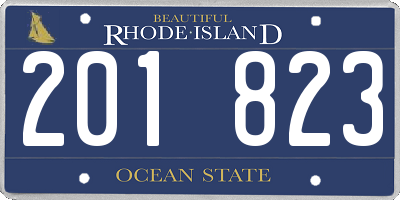 RI license plate 201823