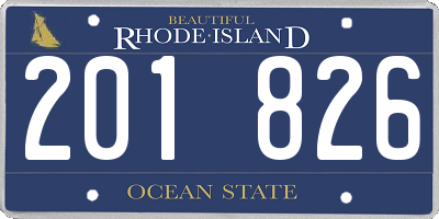 RI license plate 201826