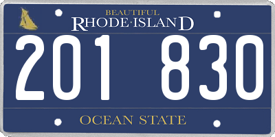 RI license plate 201830