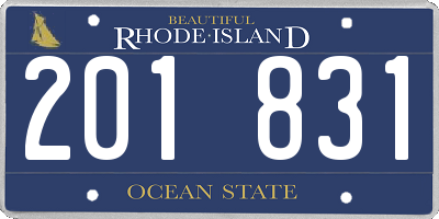 RI license plate 201831