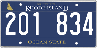 RI license plate 201834