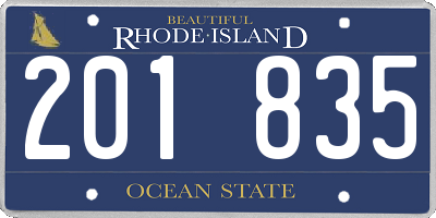 RI license plate 201835