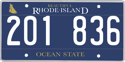 RI license plate 201836