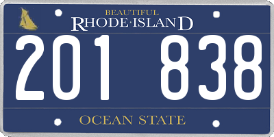 RI license plate 201838